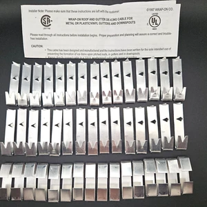Wrap-On Roof Gutter De-Icing Cable Clips Lot of 46 CLIPS ONLY - Picture 1 of 8