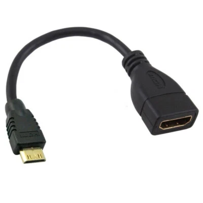 BOLWINS Adaptador F28 Mini HDMI a HDMI, compatible con 4K, macho a hembra, para portátil...