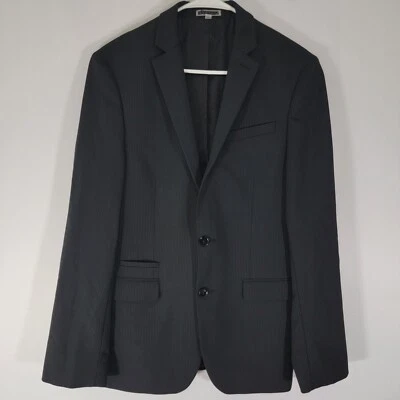 Express Photographer Men's Sport Coat Two Button CH Black Striped 36R Fitted - Image 1 of 4