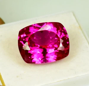 11.55 ct AAA Grade Natural Pink Ruby Losse Gemstones Cushion Cut Certified - Picture 1 of 9