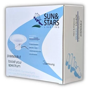 Sun & Stars Dimmable 6" Recessed LED Downlight, 11 Watts Equivalent 75 Watt - Picture 1 of 7