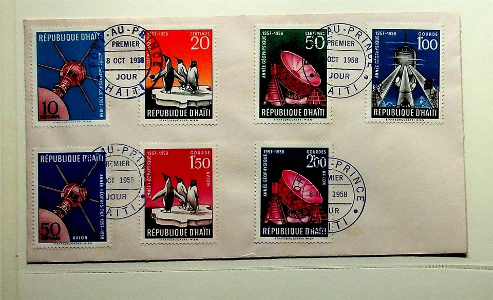 HAITÍ - 1958 FDC - COMUNICACIÓN - ANTÁRTIDA  Foto 1 de 1