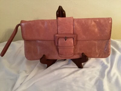 Hobo International Women Clutch Pink Mauve Wallet Wristlet Purse Leather - Image 1 of 4