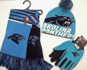 Carolina Panthers Cap-Scarf-Gloves NFL Apparel Gift Set Authentics (CLRS) - Picture 1 of 6