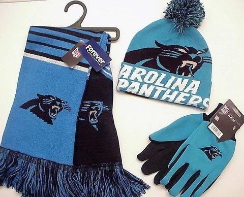 Carolina Panthers Cap-Scarf-Gloves  NFL Apparel Gift Set Authentics (CLRS) Cover