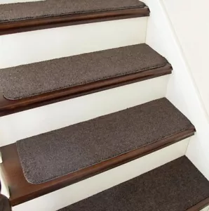 CARPET STAIR TREADS 28"x9"x0.3 NON-SLIP STAIR RUG - Picture 1 of 6