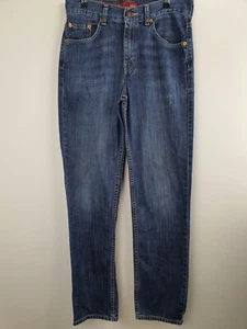 Levis 504 Jeans Mens Adult Size W30 x L32 Dark Blue Regular Fit Straight Casual - Picture 1 of 12