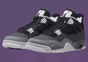 Nike Air Jordan 4 Retro Fear Mens Size US 14 Black White Anthracite In Hand - Picture 1 of 1