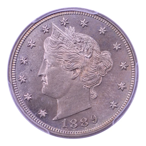 1889 Liberty Nickel PCGS PR65 Cover