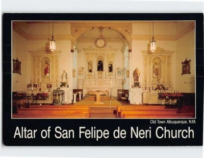 Postcard Altar of San Felipe de Neri Church Old Town Albuquerque New Mexico USA - Image 1 of 2