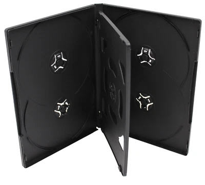 Standard Black DVD 6-disc Replacement Case 14mm Premium movie Storage Shell Case - Image 1 of 4