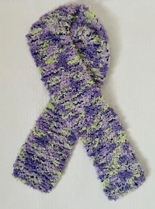 Girls Purple Lime Shades Crochet Scarf Handmade Pizazz Creations - Picture 1 of 4