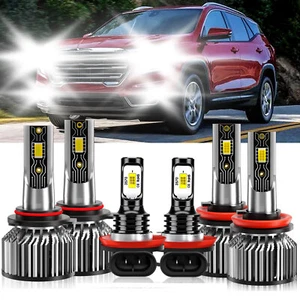For GMC Terrain 2010-2018 LED Headlight Bulb High Low Beam+Fog Light Kits 6500K - Picture 1 of 11