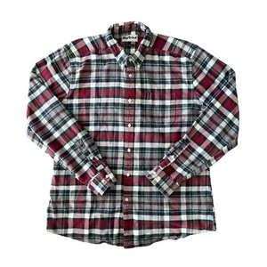 Camisa a Medida Barbour Highland Check 31 Para Hombre Grande Franela Rojo Azul Cuadros - Imagen 1 de 8