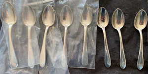 8 WADEFIELD BY KIRK  STERLING FLATWARE  TEASPOONS.    bidding on 8 FOR 1 BID - Picture 1 of 3