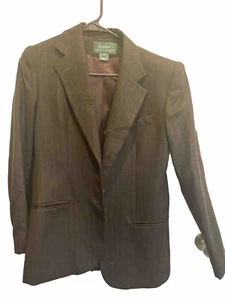 Ralph Lauren braun Wolle gestreift Jacke Blazer Größe 6 Green Label Made in USA - Bild 1 von 7