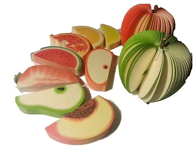 Notizblock Notizzettel Zettelblock Apfel, Birne, Melone, Pfirsich viele Sorten - Bild 1 von 2
