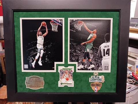 Milwaukee Bucks Giannis Antetokounmpo photo game used Jersey panini MVP patch Cover