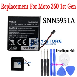 300mAh WX30 Battery For Moto 360 1st Gen Smart Watch SNN5951A Repair Parts - Picture 1 of 2
