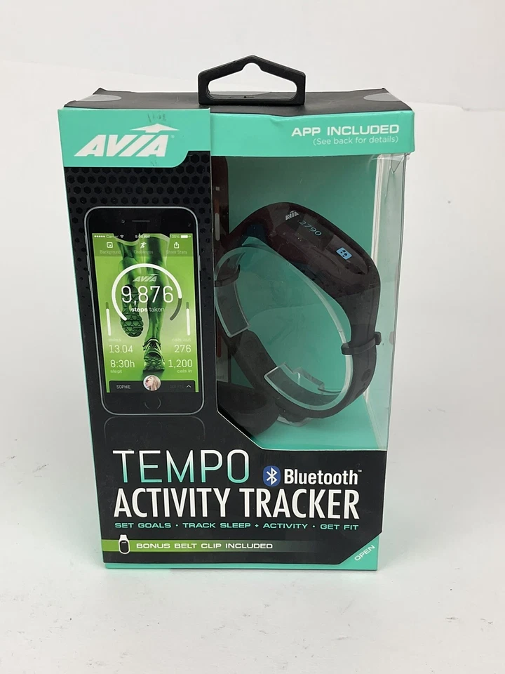 Avia Tempo Activity Tracker Bluetooth Duo Wear Wristband and Belt Clip Black - Image 1 of 4