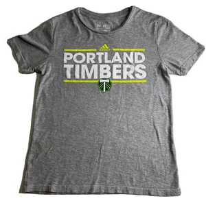 Portland Timbers Shirt Youth M 10-12 Gray Adidas The Go To Tee Short Sleeve - Picture 1 of 9