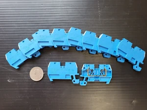 Morsettitalia EURO Q2.5/35 Terminal Blocks, BLUE, Lot of 10 - Picture 1 of 2