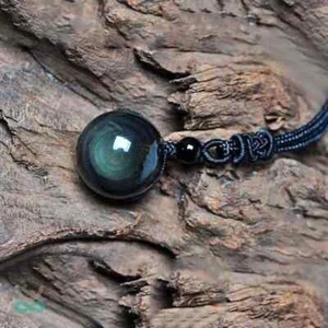 Collier "oeil céleste" en Obsidienne arc-en-ciel - Imagen 1 de 12