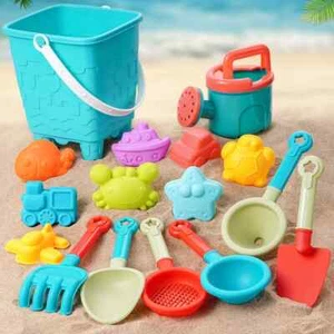Juego de playa de verano juguetes para niños excavando arena cubo de plástico palas de riego herramienta - Imagen 1 de 22