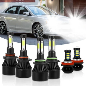 Faro LED + Bombilla de luz antiniebla For Mitsubishi Lancer 2010 2011 2012-2017 - Picture 1 of 10
