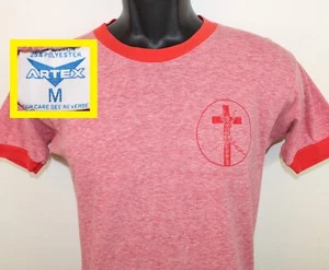 70s FCA Fellowship of Christian Athletes vintage ringer t-shirt red Artex - Picture 1 of 7