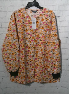 Womens Orange Halloween Wear for Care long sleeve Medical Jacket Size M - Picture 1 of 4