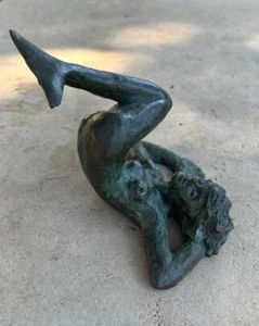 Vintage Victor Salmones Mexican Studio Art Meerjungfrau A/P Bronze Skulptur Figur - Bild 1 von 12