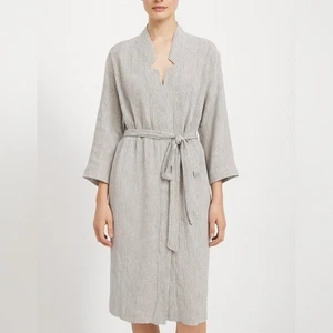 Lunya Linen Cotton Silk Blend Long Robe Size XS Small - Picture 1 of 4