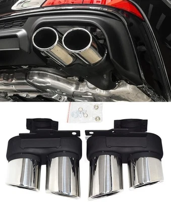 2pcs For Audi A6 A7 C8 S6 S7 Muffler Exhaust Pipe Stainless Steel Tip 2019-2024 - Image 1 of 4