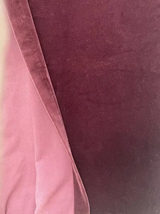 Pottery Barn Burgundy Red Velvet Curtain Panel 48”x 94” Cotton Drape Unlined- L3 - Picture 1 of 4