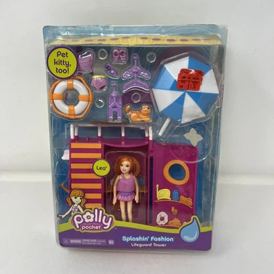 Mattel Polly Pocket Splashin’ Fashion 2006 torre de salvavidas con muñeca Lea nueva leer Foto 1 de 4
