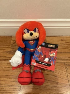2025 DC x Sonic The Hedgehog KNUCKLES as SUPERMAN 9” Plush Brand New With Tags - Picture 1 of 1