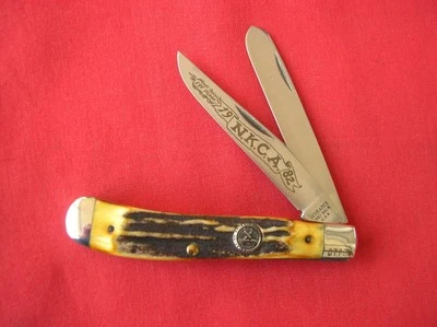 SCHRADE TRAPPER 1982 NKCA USA STAG HANDLES KNIFE 1 - Image 1 of 4
