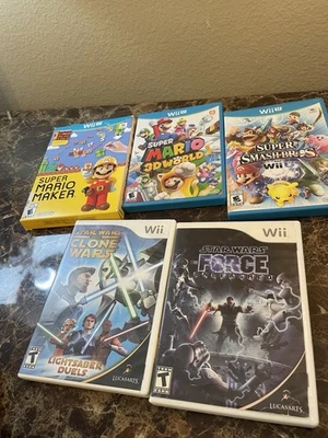 Лот из 3 игр Mario Wii U — Super Mario Maker, 3D World, Smash Bros и Star Wars - Изображение 1 из 4