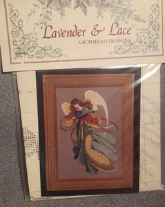 Angelica Vintage 1997 Lavender & Lace Victorian Design Cross Stitch Pattern K55 - Picture 1 of 4