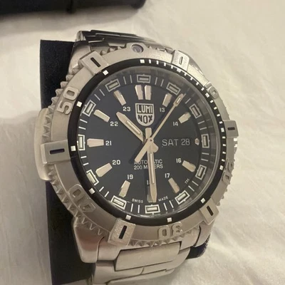 Reloj automático para hombre Luminox Moderno Mariner acero esfera negra 6502 Foto 1 de 4