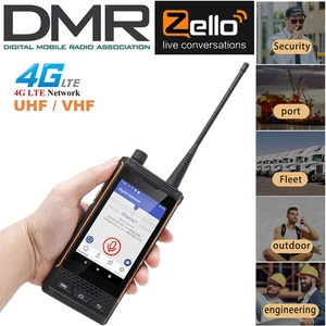 DMR UHF VHF 4G Android 10 Rugged Phone Digital Radio PTT Walkie Talkie P4 PLUS - Picture 1 of 17