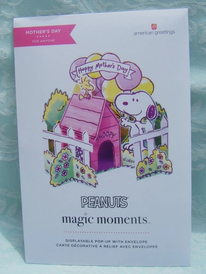 Tarjeta de felicitación emergente del día de la madre Snoopy Peanuts Magic Moments AGC (1404) Foto 1 de 1