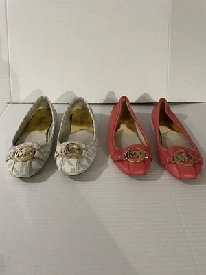 Michael Kors Mujer Fulton Mocasín Vainilla y Rosa Sin Cordones Planos Talla 6.5 (x2) Foto 1 de 4