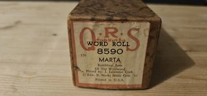 QRS player piano roll 8590 Marta Played By J Lawrence Cook  - Picture 1 of 3