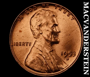 1953-D Lincoln Wheat Cent - Choice Gem Brilliant Uncirculated No Reserve #D4463 - Bild 1 von 2