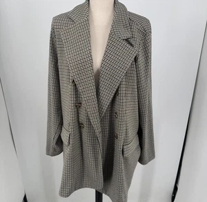 NEW Maurices Houndstooth Blazer WOMENS Double Breasted Button Close SIZE 1X - Picture 1 of 11