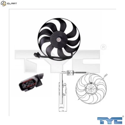FAN ENGINE COOLING 837-0006 FOR SKODA FABIA/Combi/Praktik VW SEAT BMD/AZQ 1.2L - Image 1 of 4
