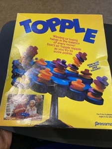 Vintage Topple Board Game 1999 Pressman Original Instructions 5 - Picture 1 of 6