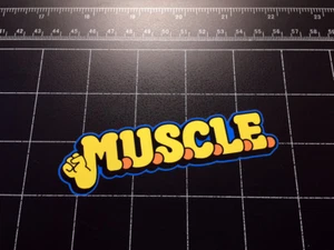M.U.S.C.L.E. 1980s wrestling toys logo vinyl Decal / Sticker muscle men 80s toy - Picture 1 of 1